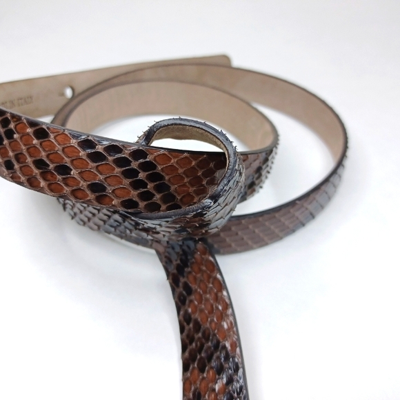 Brunello Cucinelli Snakeskin  Loop Detail Belt - Picture 5 of 8